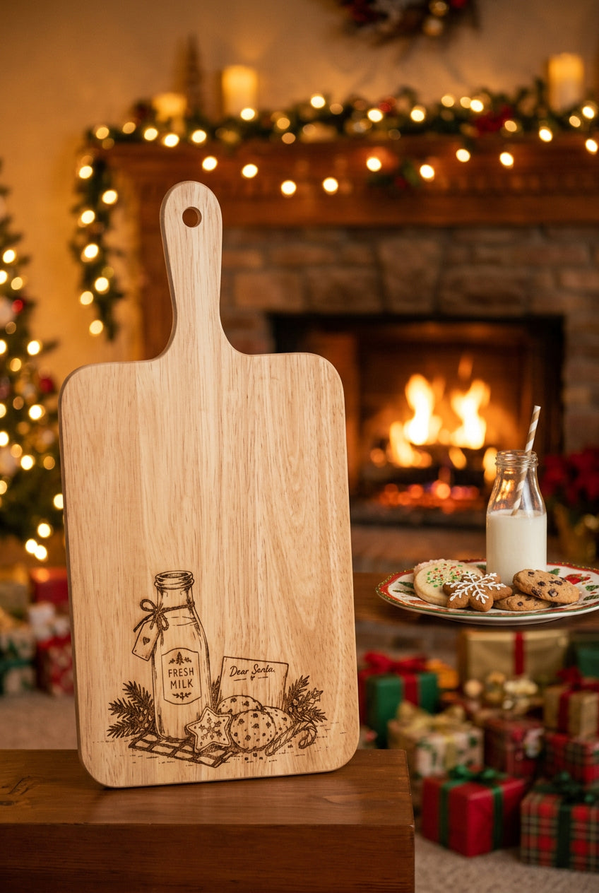 Milk and Cookies Cutting Board