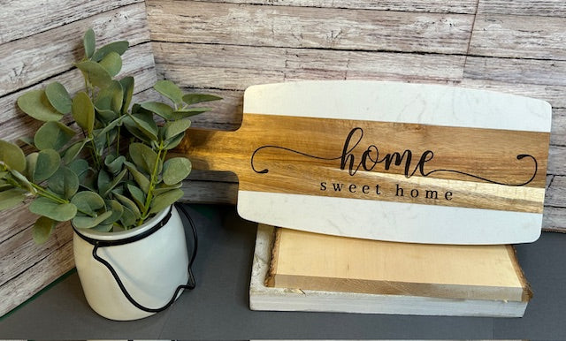 Marble and wood Cutting board