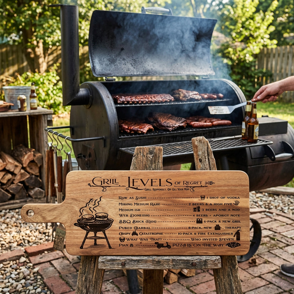 Grill Levels of Regret Board