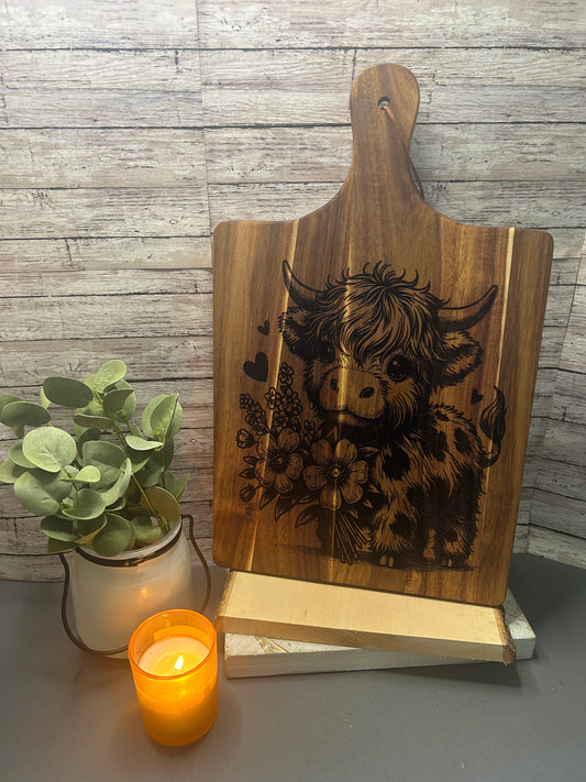 Highland Cow Cutting Board