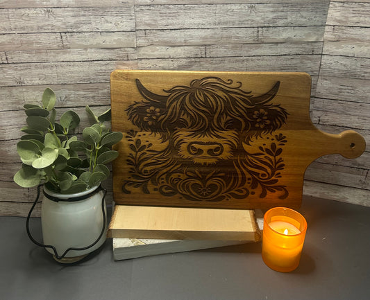 Highland Cow Cutting Board