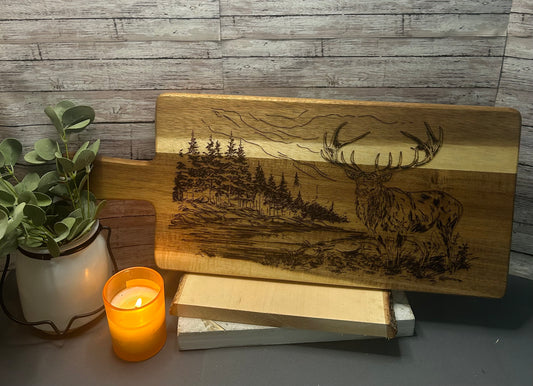 Large Elk Acacia Cutting Board