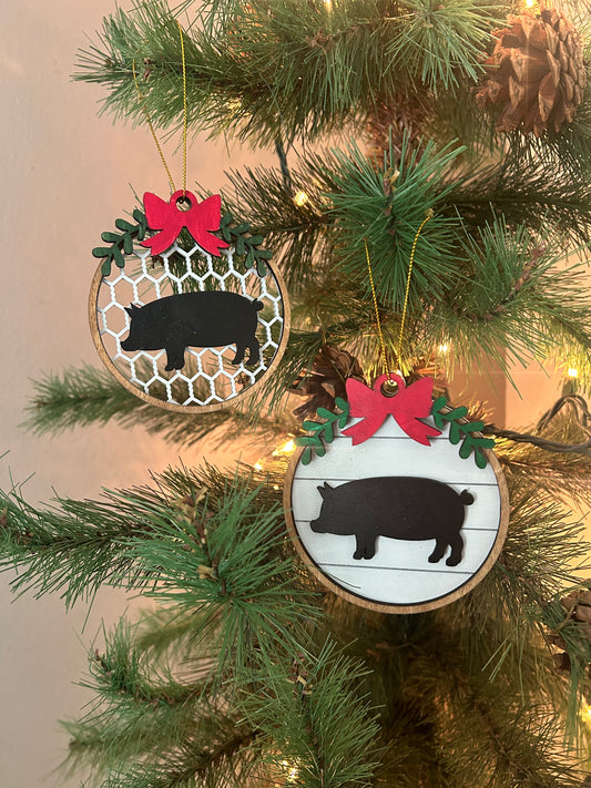 Pig Christmas Ornament