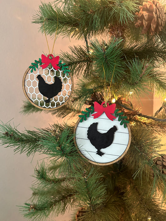 Chicken Christmas Ornaments