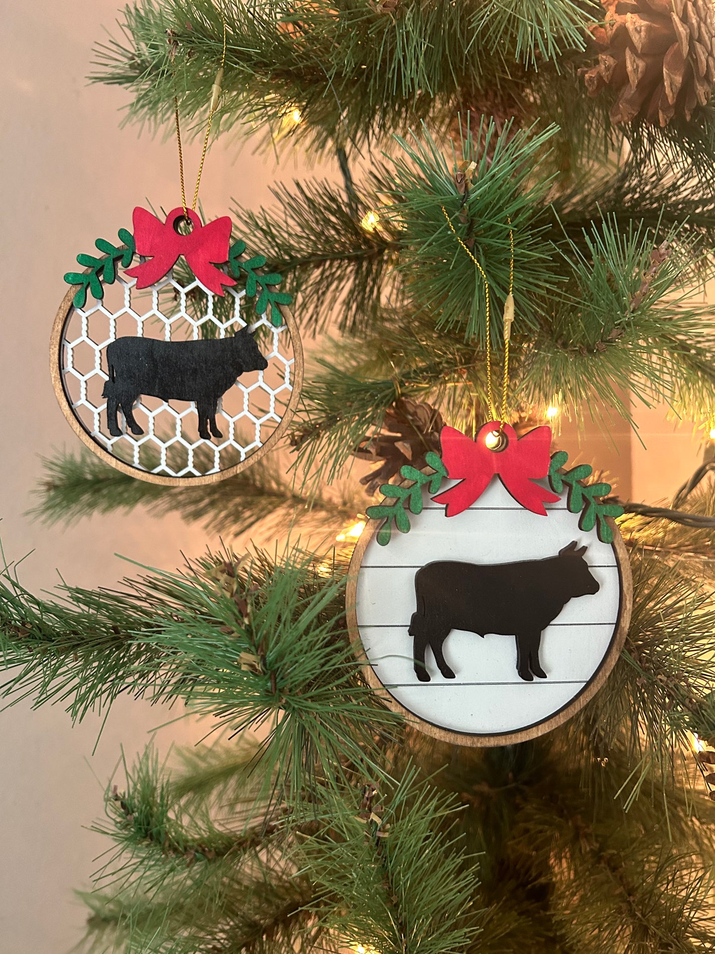 Cow Christmas Ornaments