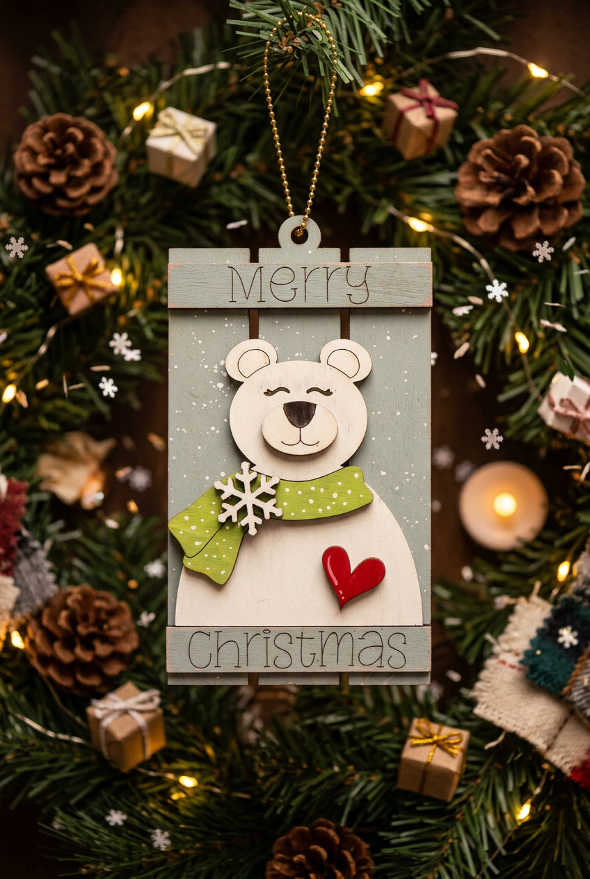Polar Bear Christmas Ornament