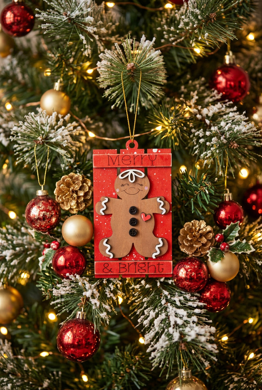 Gingerbread Man Christmas Ornament